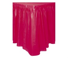 Red Plastic Tableskirt