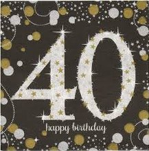Sparkling 40 5" Beverage Napkins 16ct