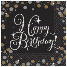 Sparkling Birthday Beverage Napkins 16ct