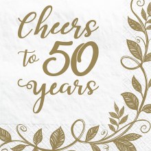 Anniversary 50th Bev Nap 16ct