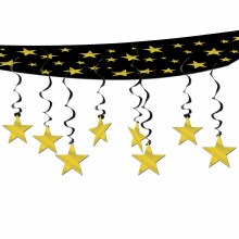 Stars Ceiling Decor Gold