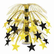 Star Cascade Centerpiece Black and Gold