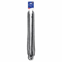 Beads Party Sm Round Blk/Sil