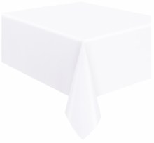 White Plastic Tablecover