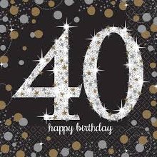 Sparkling 40 Lunch Napkins 16ct