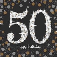 Sparkling 50 Lunch Napkins 16ct