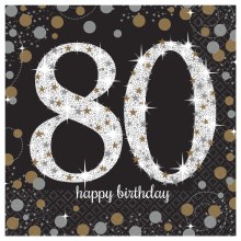 Sparkling 80 Lunch Napkins 16ct