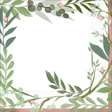Love & Leaves Lunch Napkins ~ 16 Pack
