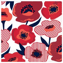 Red Poppy Lunch Napkin 16ct