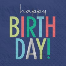 Modern Birthday Luncheon Napkins
