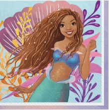 Live Action Little Mermaid Lunch Napkins • 16 Count