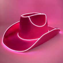 Hat Cowboy Light Pink LED