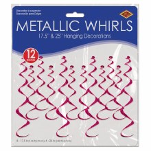 Metallic Whirls Hot Pink