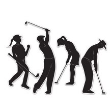 Golf Player Cutouts 4ct