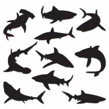 Shark Silhouettes 10pk