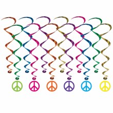 Peace Sign Whirls 12pk