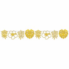 Palm Floral Gold DieCut Streamer