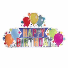 Happy BDay Centerpiece 3D Foil