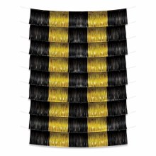 Metallic Fringe Backdrop BK/GD