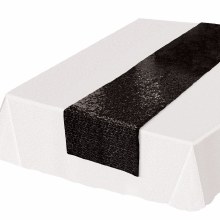 Black Sequined Table Runner