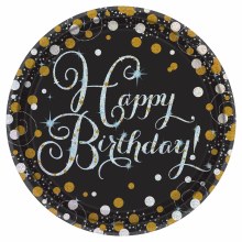 Sparkling Celebration 7" Plate 8ct