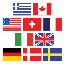 Mini International Flag Cutout