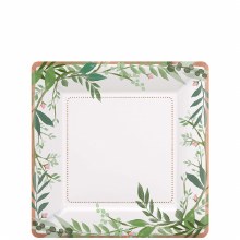 Love and Leaves 7in Square Plates