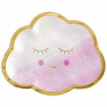 Oh Baby Girl 6.5" Cloud Plates