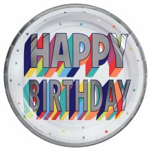 Happy Birthday 7in Plates 8ct