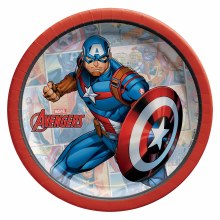 Captain American 7in Plates 8ct