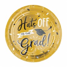 Hats off Grad 7in Plate 8ct