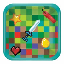 Pixel Party 7in Square Plate