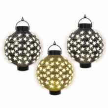 Light Up Star Pattern Paper Lantern 3pk