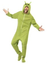 Alien Zip-up Hooded Onesie Large