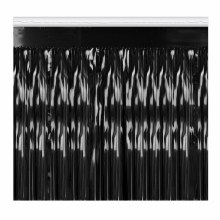 Fringe Drape Foil Black