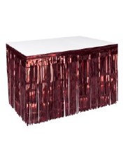 Tableskirt Fringe Burgundy