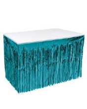 Tableskirt Fringe Teal/Turq