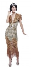 Deluxe Gold Flapper Dress Small