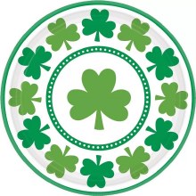 Lucky Shamrocks 9in. Paper Plates ~ 8 Pack