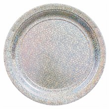 Silver Prismatic 9in Plates