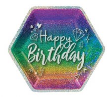 Sparkle 9" Hexagonal Plate