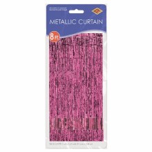 Metallic Door Curtain Pink ~ 36" x 8'