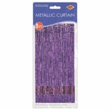 Metallic Door Curtain Purple ~ 36" x 8'