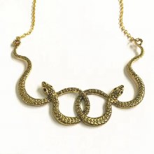 Necklace Twin Snake Gold