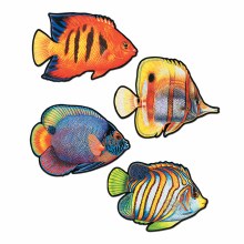Fish Cutouts 4 pk 16in