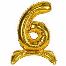 Self-Standing Balloon Gold #6