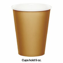 Glittering Gold Cups Paper