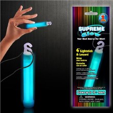 4" Glow Stick w/Lanyard Aqua
