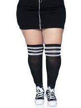 Socks Athletic Black/Wht Plus