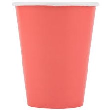 Coral Hot/Cold Paper Cups 24ct